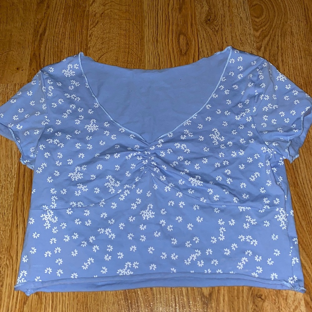 Shein blue crop top
